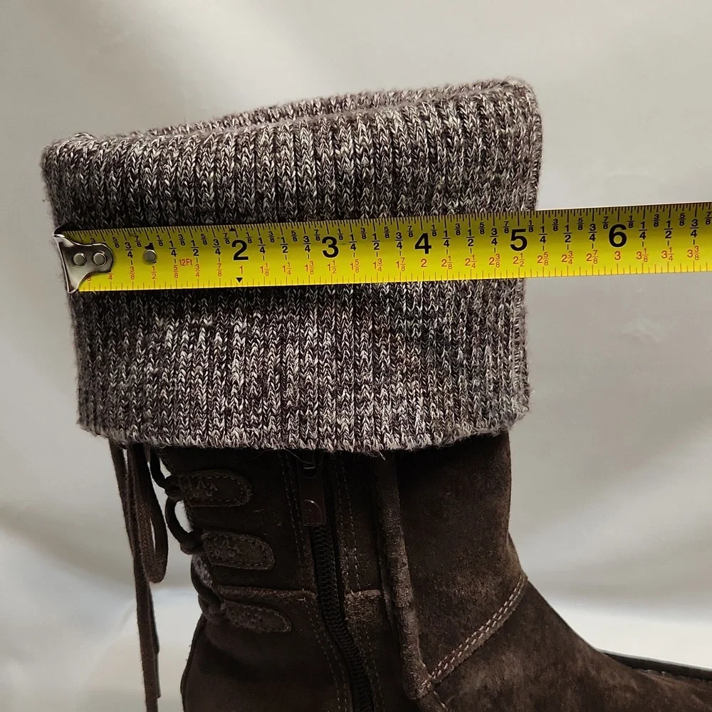 The North Face Alana Mid Knit Suede Fold-over Winter Boots (W Size 7)